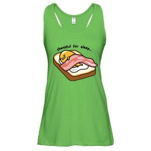 Gudetama Thankful For Sleep Toasty Ladies Essential Flowy Tank