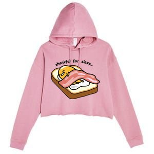 Gudetama Thankful For Sleep Toasty Crop Fleece Hoodie