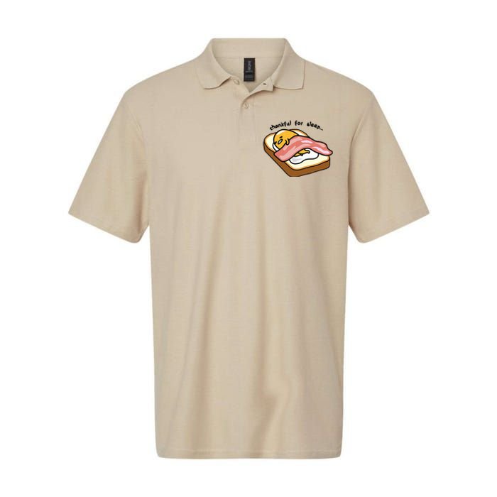 Gudetama Thankful For Sleep Toasty Softstyle Adult Sport Polo