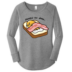 Gudetama Thankful For Sleep Toasty Women's Perfect Tri Tunic Long Sleeve Shirt