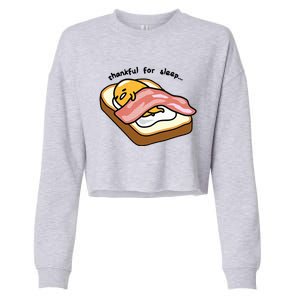 Gudetama Thankful For Sleep Toasty Cropped Pullover Crew