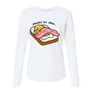 Gudetama Thankful For Sleep Toasty Womens Cotton Relaxed Long Sleeve T-Shirt