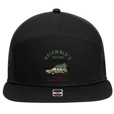 GriswoldS Tree Farm Since 1989 Graphic Cute Gift Meaningful Gift 7 Panel Mesh Trucker Snapback Hat
