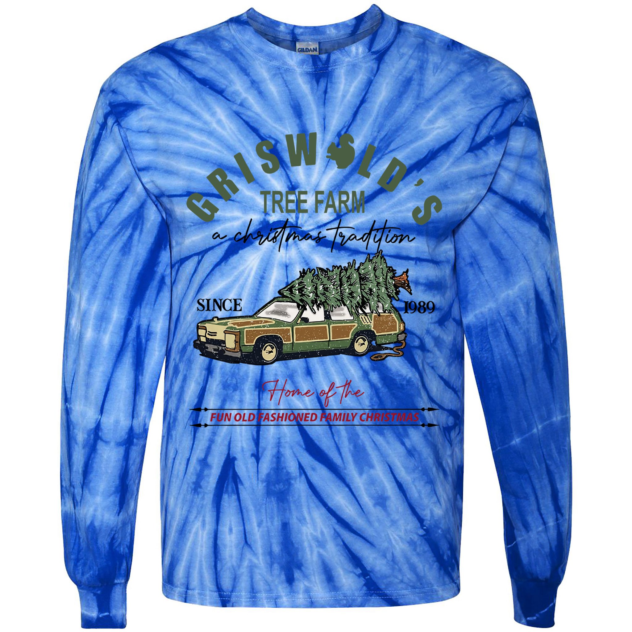 GriswoldS Tree Farm Since 1989 Graphic Cute Gift Meaningful Gift Tie-Dye Long Sleeve Shirt