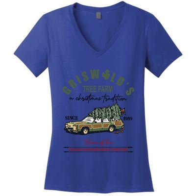 GriswoldS Tree Farm Since 1989 Graphic Cute Gift Meaningful Gift Women's V-Neck T-Shirt