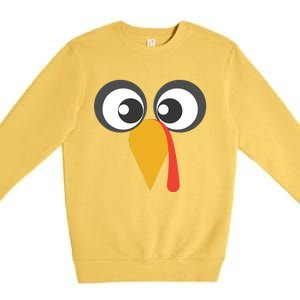 GIANT TURKEY FACE Shirt Funny THANKSGIVING Holiday Costume Premium Crewneck Sweatshirt