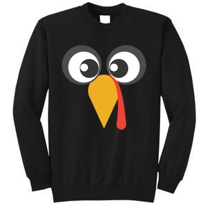 GIANT TURKEY FACE Shirt Funny THANKSGIVING Holiday Costume Sweatshirt