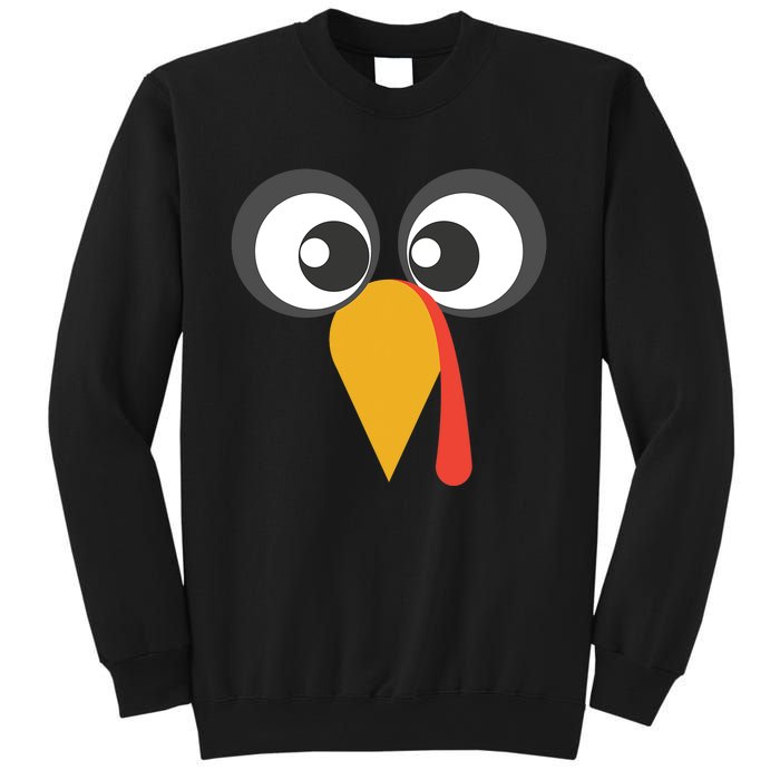 GIANT TURKEY FACE Shirt Funny THANKSGIVING Holiday Costume Sweatshirt