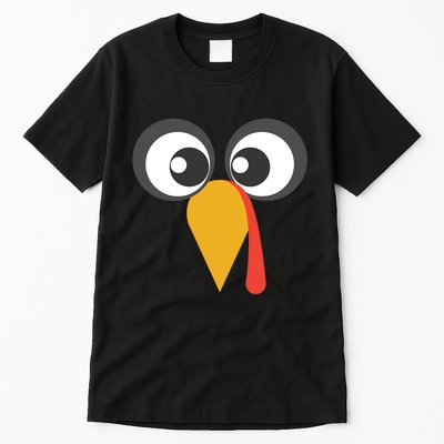 GIANT TURKEY FACE Shirt Funny THANKSGIVING Holiday Costume Tall T-Shirt