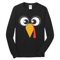 GIANT TURKEY FACE Shirt Funny THANKSGIVING Holiday Costume Tall Long Sleeve T-Shirt