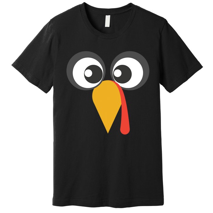 GIANT TURKEY FACE Shirt Funny THANKSGIVING Holiday Costume Premium T-Shirt