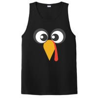 GIANT TURKEY FACE Shirt Funny THANKSGIVING Holiday Costume PosiCharge Competitor Tank