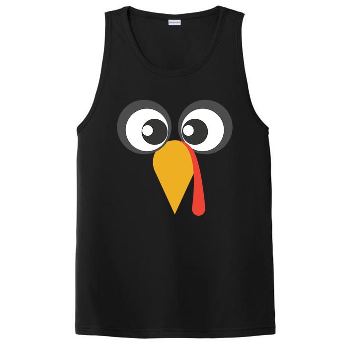 GIANT TURKEY FACE Shirt Funny THANKSGIVING Holiday Costume PosiCharge Competitor Tank