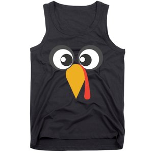 GIANT TURKEY FACE Shirt Funny THANKSGIVING Holiday Costume Tank Top