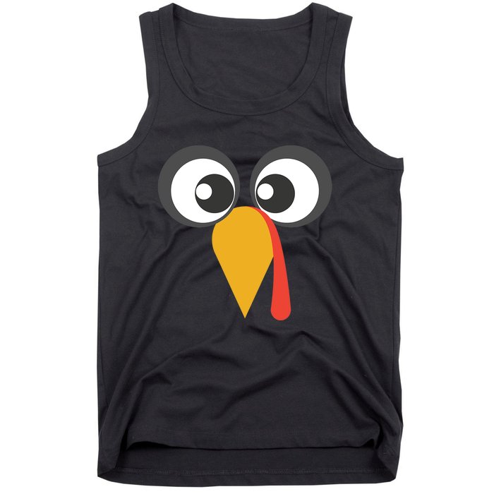 GIANT TURKEY FACE Shirt Funny THANKSGIVING Holiday Costume Tank Top