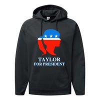 Groovy Taylor For President 2024 Performance Fleece Hoodie