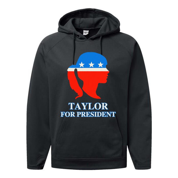 Groovy Taylor For President 2024 Performance Fleece Hoodie