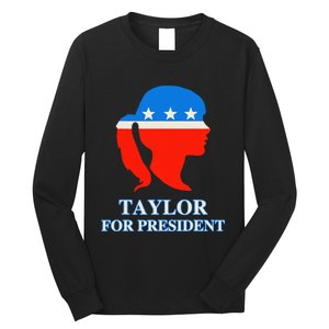 Groovy Taylor For President 2024 Long Sleeve Shirt