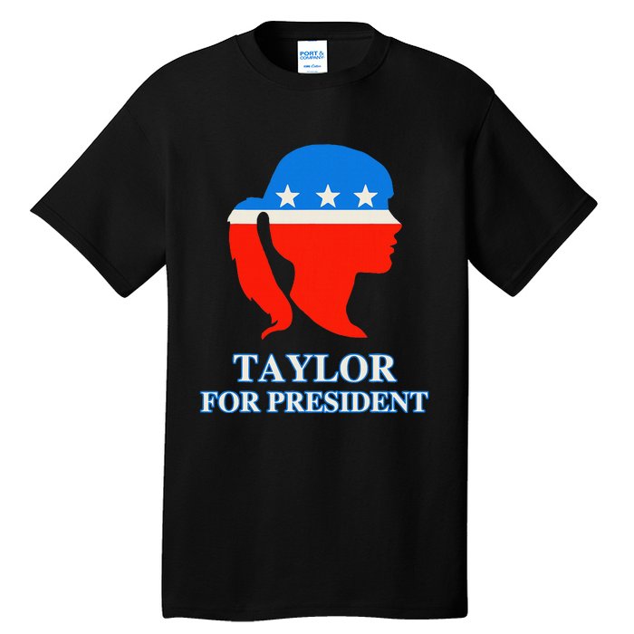 Groovy Taylor For President 2024 Tall T-Shirt