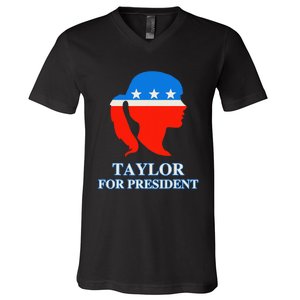 Groovy Taylor For President 2024 V-Neck T-Shirt