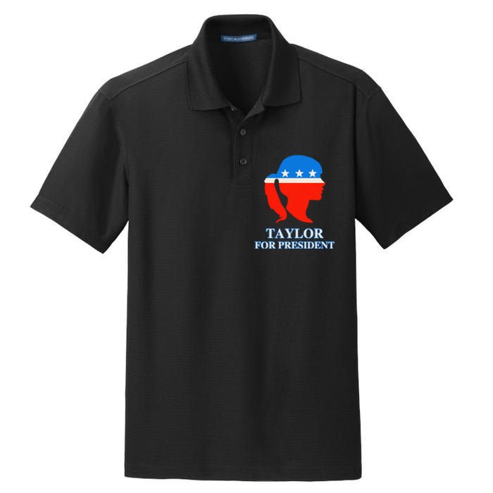 Groovy Taylor For President 2024 Dry Zone Grid Polo