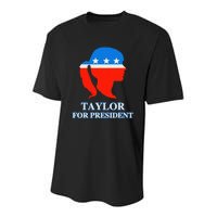 Groovy Taylor For President 2024 Youth Performance Sprint T-Shirt