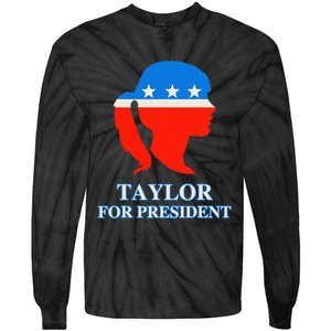 Groovy Taylor For President 2024 Tie-Dye Long Sleeve Shirt