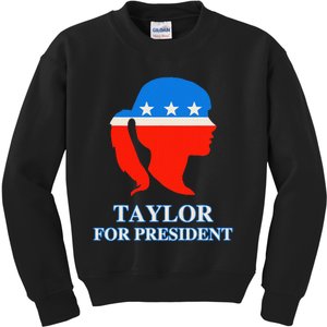 Groovy Taylor For President 2024 Kids Sweatshirt