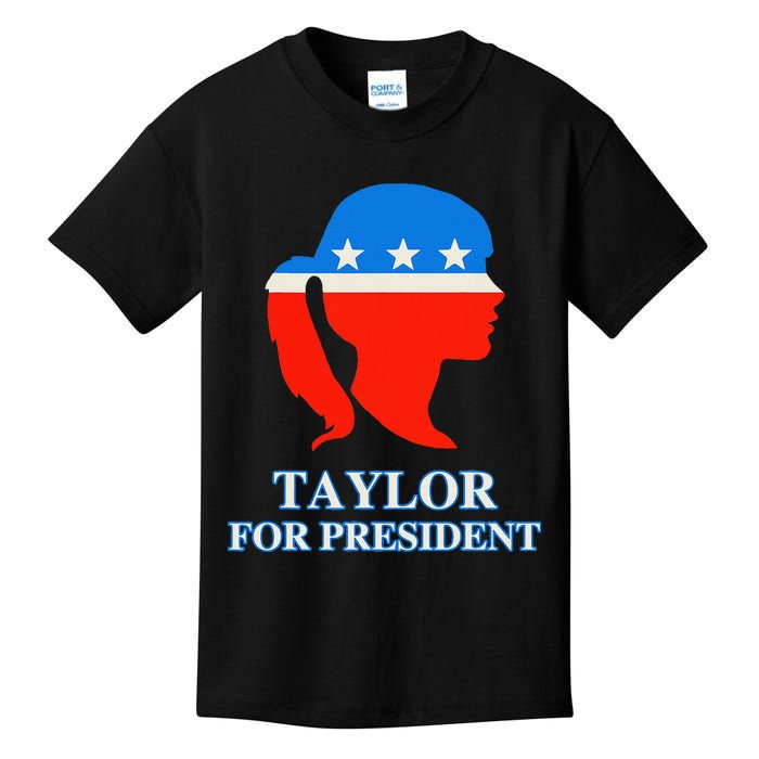 Groovy Taylor For President 2024 Kids T-Shirt