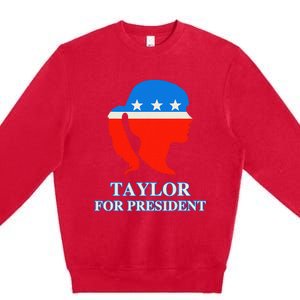 Groovy Taylor For President 2024 Premium Crewneck Sweatshirt