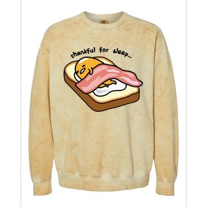 Gudetama Thankful For Sleep Toasty Colorblast Crewneck Sweatshirt