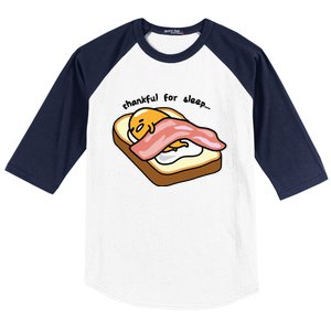 Gudetama Thankful For Sleep Toasty Baseball Sleeve Shirt