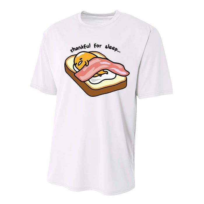 Gudetama Thankful For Sleep Toasty Performance Sprint T-Shirt