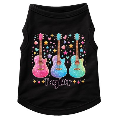 Girl Taylor First Name Personalized Groovy 80S Doggie Tank
