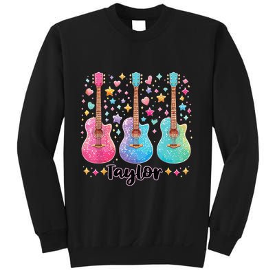 Girl Taylor First Name Personalized Groovy 80S Sweatshirt