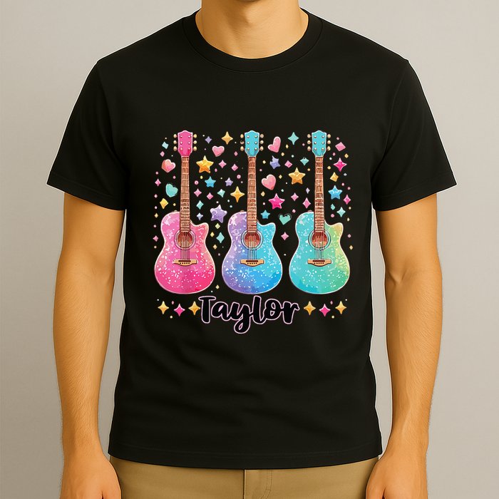 Girl Taylor First Name Personalized Groovy 80S T-Shirt