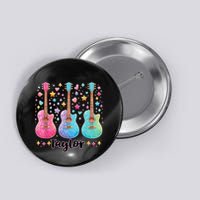 Girl Taylor First Name Personalized Groovy 80S Button