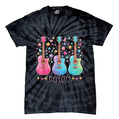 Girl Taylor First Name Personalized Groovy 80S Tie-Dye T-Shirt