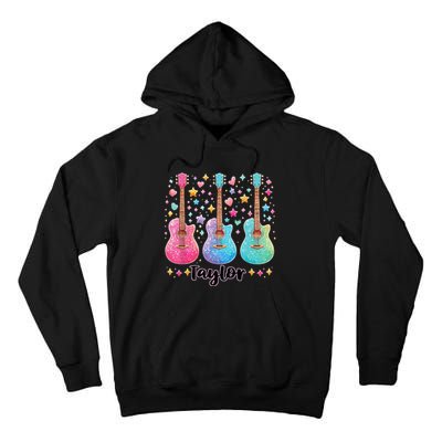 Girl Taylor First Name Personalized Groovy 80S Tall Hoodie