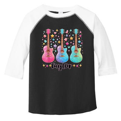 Girl Taylor First Name Personalized Groovy 80S Toddler Fine Jersey T-Shirt