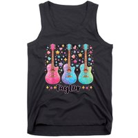 Girl Taylor First Name Personalized Groovy 80S Tank Top
