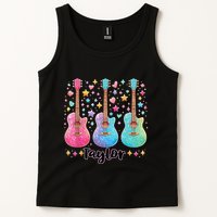 Girl Taylor First Name Personalized Groovy 80S Tank Top