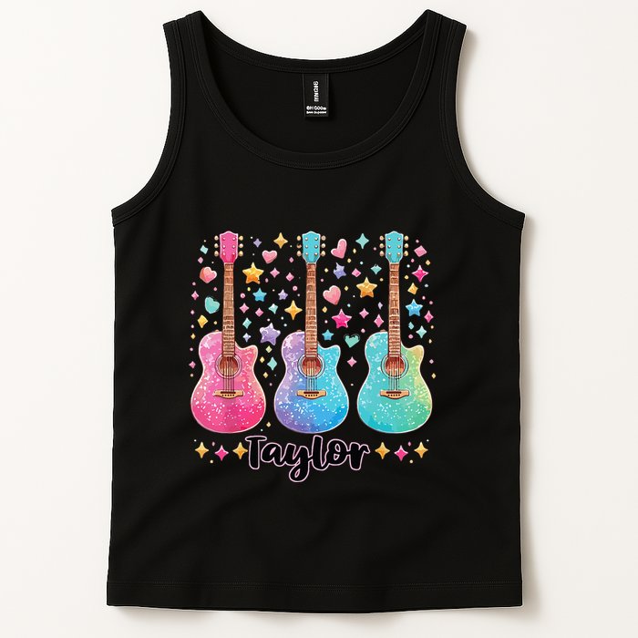 Girl Taylor First Name Personalized Groovy 80S Tank Top