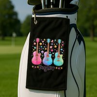 Girl Taylor First Name Personalized Groovy 80S Golf Towel