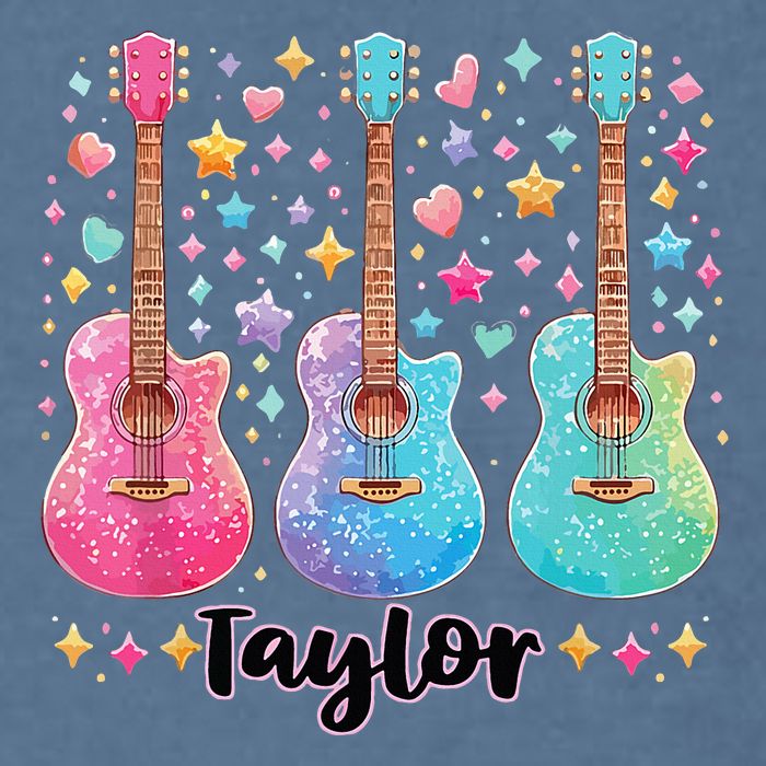 Girl Taylor First Name Personalized Groovy 80S Garment-Dyed Sweatshirt