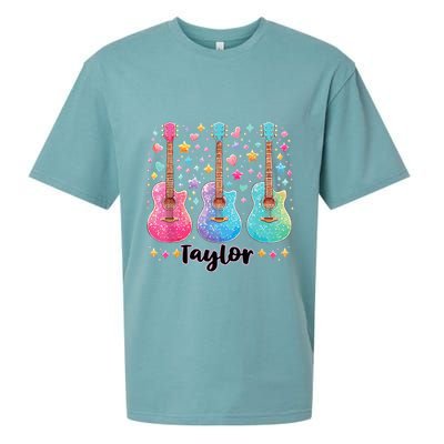 Girl Taylor First Name Personalized Groovy 80S Sueded Cloud Jersey T-Shirt