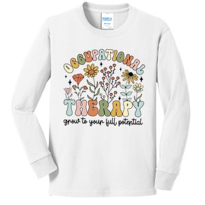 Grow To Full Potential Occupational Therapy OT Therapist Kids Long Sleeve Shirt