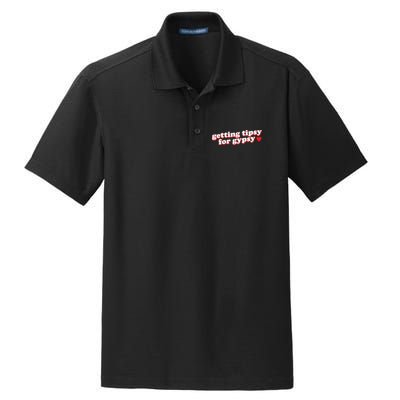 Getting Tipsy For Gypsy Iconic Slogan Dry Zone Grid Polo