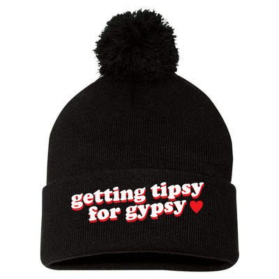 Getting Tipsy For Gypsy Iconic Slogan Pom Pom 12in Knit Beanie