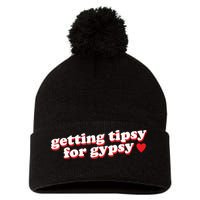 Getting Tipsy For Gypsy Iconic Slogan Pom Pom 12in Knit Beanie